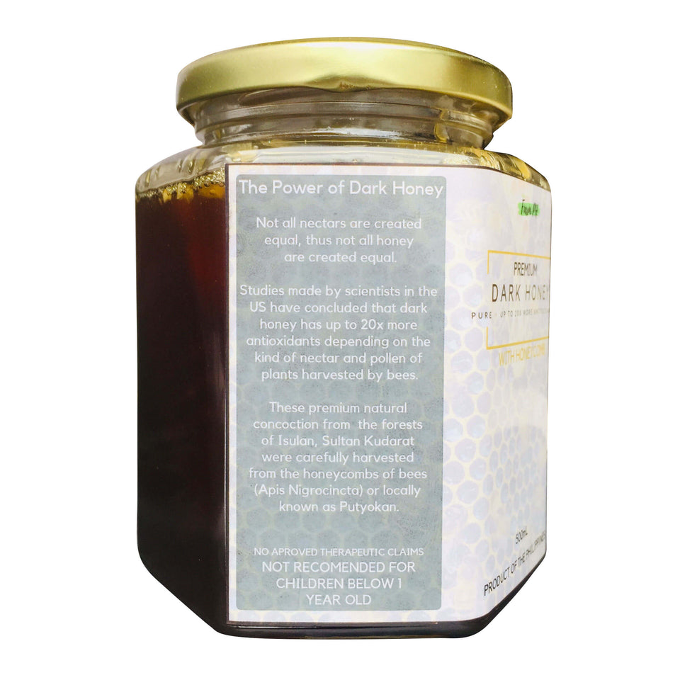 JULY FLASH PROMO - Antioxidant Premium Pure Raw Wild DARK Honey - FREE SHIPPING