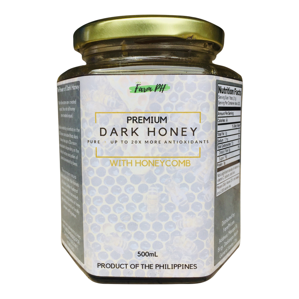 JULY FLASH PROMO - Antioxidant Premium Pure Raw Wild DARK Honey - FREE SHIPPING