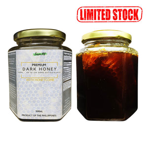 JULY FLASH PROMO - Antioxidant Premium Pure Raw Wild DARK Honey - FREE SHIPPING